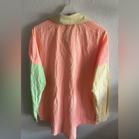 Neon striped button down - Picture 3 of 3